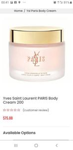 Gevraagd Paris yves Saint laurent body crème, Ophalen, Zo goed als nieuw, Verzorging