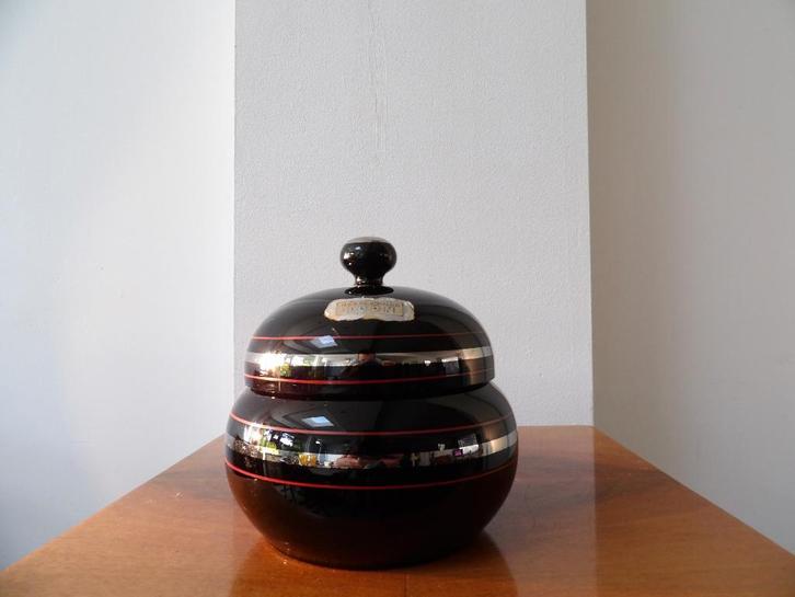 Art Deco Booms Doosje zwart/zilver, Antiek en Kunst, Antiek | Glas en Kristal, Ophalen of Verzenden