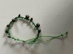 Hippie BOHO stijl armbandje / enkelbandje in groene kleur, Verzenden, Zo goed als nieuw, Groen, Overige materialen