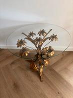 Hans Kögl Hollywood Regency vergulde bijzettafel, Huis en Inrichting, Tafels | Bijzettafels, Ophalen, Gebruikt, Glas