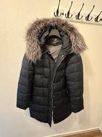 Donsjack met bontkraag - Goede conditie!, Kleding | Dames, Jassen | Winter, Blauw, Maat 46/48 (XL) of groter, Ophalen of Verzenden