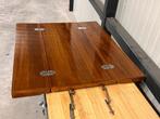 Teak kuiptafel / tafelblad 80 x 70 cm + inklappoot, Ophalen of Verzenden, Zo goed als nieuw, Overige typen
