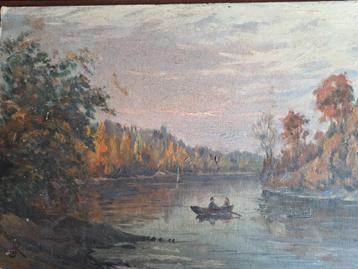 Frans schilderij Barbizon stijl, landschap Oberon Rolland?? beschikbaar voor biedingen