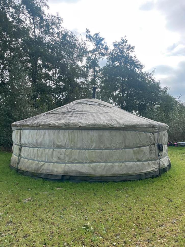 Ruime Yurt 7,5m - Unieke Woonervaring!, Caravans en Kamperen, Tenten, tot en met 6, Gebruikt, Ophalen