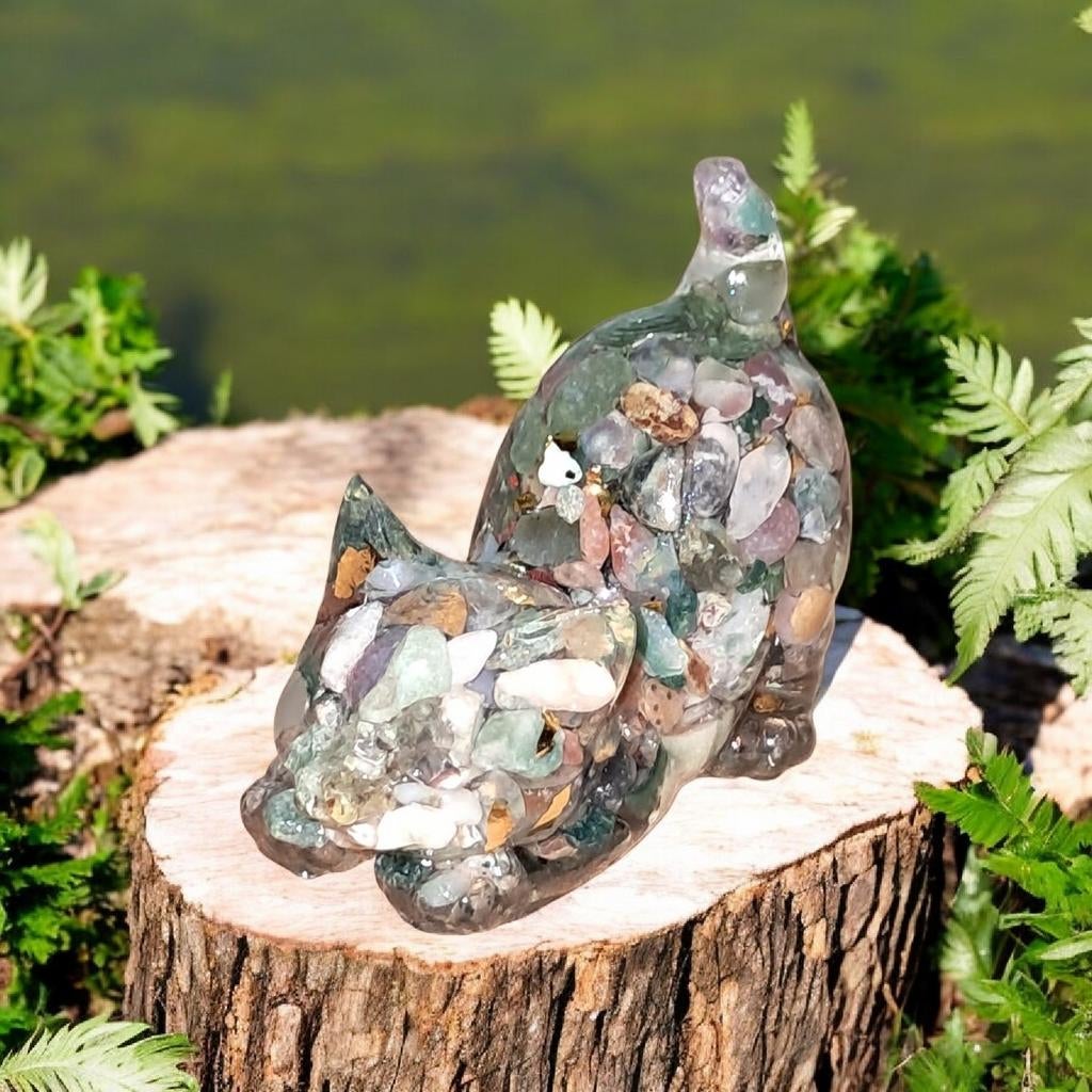 Agaat mix orgonite katjes, Verzamelen, Mineralen en Fossielen, Ophalen of Verzenden, Mineraal