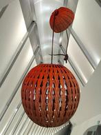 Vintage Rotan Hanglamp met "dubbele bol"., Huis en Inrichting, Lampen | Hanglampen, Overige materialen, Gebruikt, ., Ophalen of Verzenden