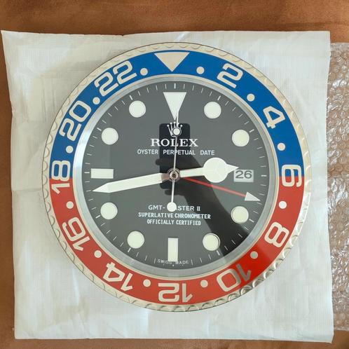 Rolex GMT Master II "pepsi" wandklok, Huis en Inrichting, Woonaccessoires | Klokken, Nieuw, Wandklok, Analoog, Verzenden