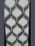 13933 Zwart wit 3D retro behang met grafisch patroon swiet, Huis en Inrichting, Ophalen of Verzenden, 75 m² of meer, Wit