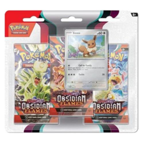 Pokémon Scarlet & Violet Obsidian Flames 3-Pack Blister, Hobby en Vrije tijd, Verzamelkaartspellen | Pokémon, Nieuw, Overige typen