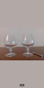 2 mooie kristallen  cognac glazen, Ophalen of Verzenden
