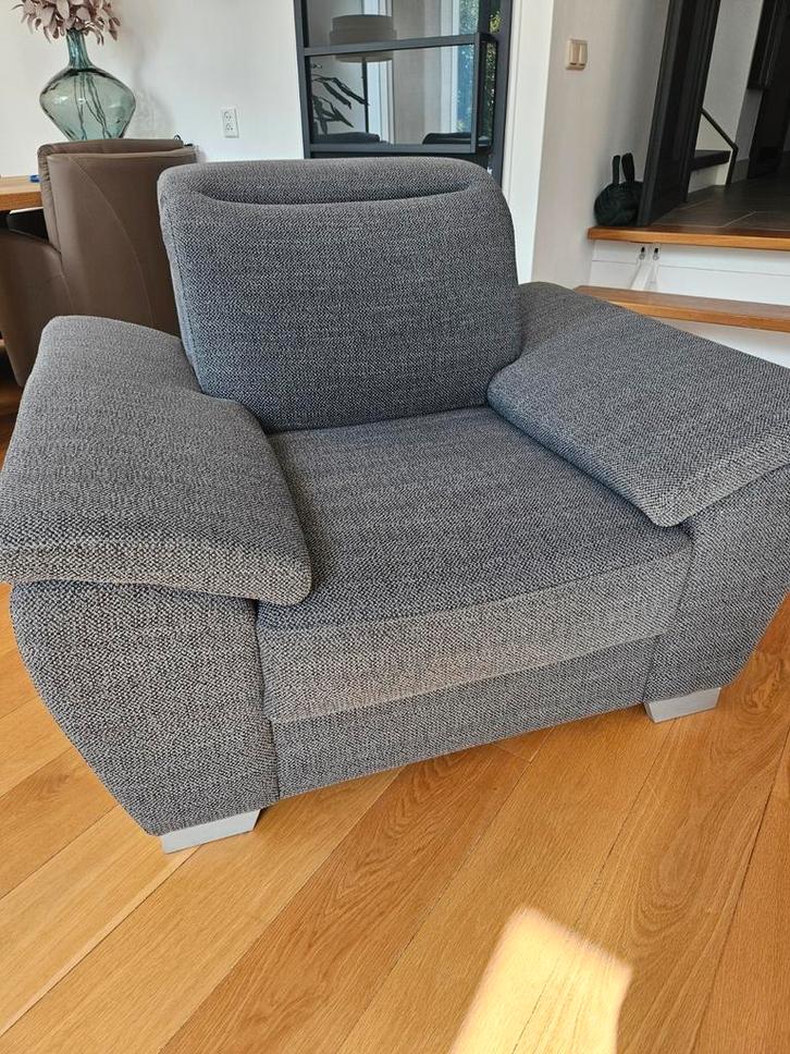 Stoel sofa, Huis en Inrichting, Banken | Sofa's en Chaises Longues, Zo goed als nieuw, Minder dan 150 cm, 100 tot 125 cm, Stof