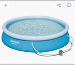 Bestway Fast Set Zwembad 366x76cm + Filterpomp, Tuin en Terras, Minder dan 80 cm, Opblaaszwembad, Rond, 300 cm of meer