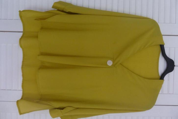 Mooie tuniek, Kleding | Dames, Blouses en Tunieken, Zo goed als nieuw, Maat 42/44 (L), Geel, Ophalen of Verzenden