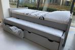 Kinderbed met onderbed en lades en luxe matras - grijs, Ophalen, 85 tot 100 cm, Gebruikt, Matras