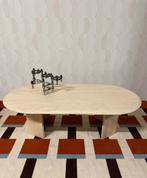 Vintage salontafel travertin marmer beige japandi tafel, Antiek en Kunst, Antiek | Meubels | Tafels, Ophalen