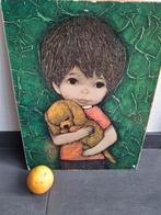 Vintage Schilderijen Set - Jongen & Meisje, Antiek en Kunst, Ophalen of Verzenden