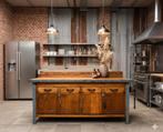 Vintage werkbank keukenkast koffiebar dressoir, Ophalen