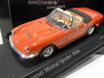 Minichamps Maserati Mistral Spyder 1964 Rood 1:43 437123430 beschikbaar voor biedingen