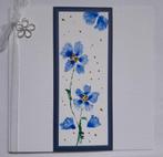 Blauwe bloemen geschilderd met aquarel verf, Ophalen of Verzenden, Zo goed als nieuw