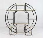Luxe Etagère Hollywood Regency., Zo goed als nieuw, Glas, Minder dan 100 cm, 25 tot 50 cm