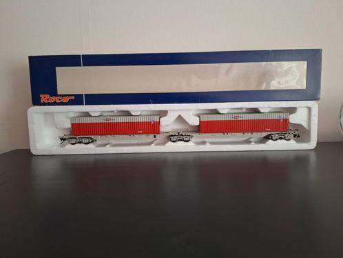 Roco container wagen 67737 (mist 2 insteekbuffers), Hobby en Vrije tijd, Modeltreinen | H0, Gebruikt, Gelijkstroom, Roco, Ophalen