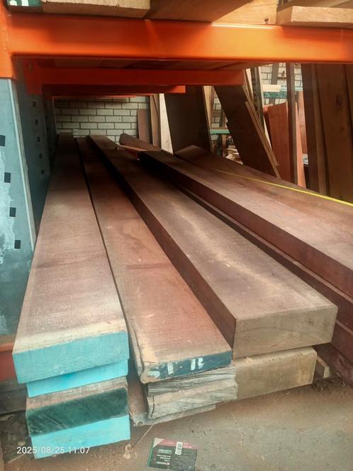 Padoek Hout - Diverse Lengtes - Werkplaats Leegverkoop, Doe-het-zelf en Verbouw, Hout en Planken, Gebruikt, Balk, Overige houtsoorten
