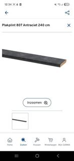 Plakplint Antraciet 240cm - Nieuw!, Doe-het-zelf en Verbouw, Plinten en Afwerking, Ophalen, Nieuw, Mdf, 200 tot 250 cm