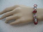 Kralen Armband Cloisonne  Murano Aurora Borealis Roze Tinten, Sieraden, Tassen en Uiterlijk, Armbanden, Ophalen of Verzenden, Zo goed als nieuw