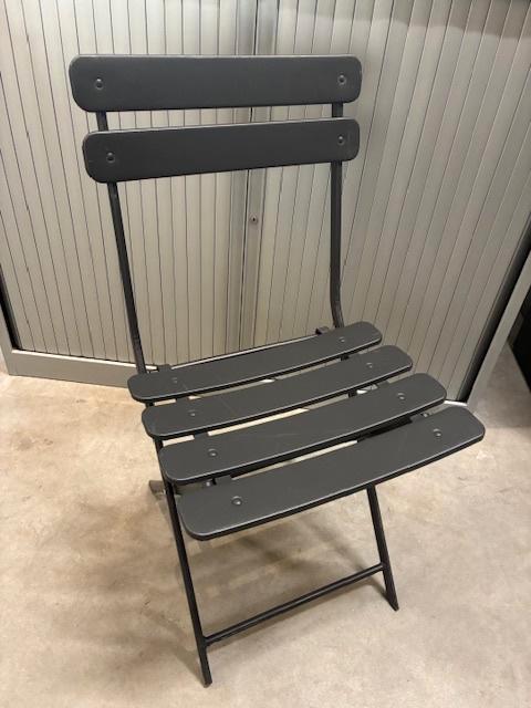 Metalen Bistro  klapstoelen, Huis en Inrichting, Stoelen, Nieuw, Vijf, Zes of meer stoelen, Metaal, Zwart, Ophalen