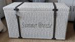 Summer Breeze Rieten Kist wit op wieltjes, Ophalen, Overige materialen, Gebruikt, 50 tot 100 cm