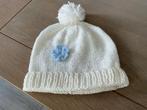 WITTE MUTS MET BLAUW BLOEMETJE, Jongen of Meisje, Ophalen of Verzenden, Zo goed als nieuw, 104 of kleiner