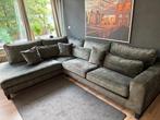 Hoekbankstel groen, Huis en Inrichting, Banken | Complete zithoeken, Ophalen, Gebruikt, Stof