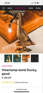 Gouden Eend Vloerlamp - Werns, Huis en Inrichting, Ophalen of Verzenden, Gebruikt, Metaal, Minder dan 100 cm