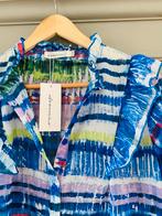 Blouse Azzurro Kobalt Blauw lila  groen volant maat L, Azzurro, Overige kleuren, Maat 42/44 (L), Nieuw