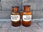 2 Vintage apothekers flessen te koop, Ophalen, Gebruikt