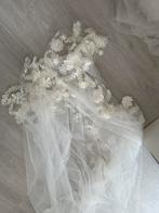 Bruidsjurk met twee kanten sluiers, Kleding | Dames, Ophalen of Verzenden, Zo goed als nieuw, Wit, Trouwjurk