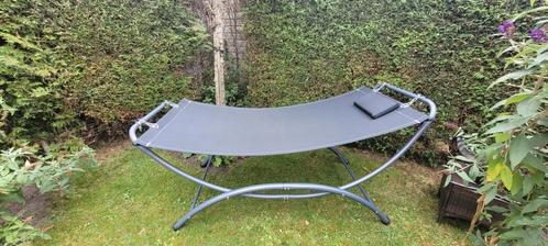 Hangmat met frame - Zo goed als nieuw!, Tuin en Terras, Hangmatten, Zo goed als nieuw, Eenpersoons, Met standaard, Buiten, Ophalen of Verzenden