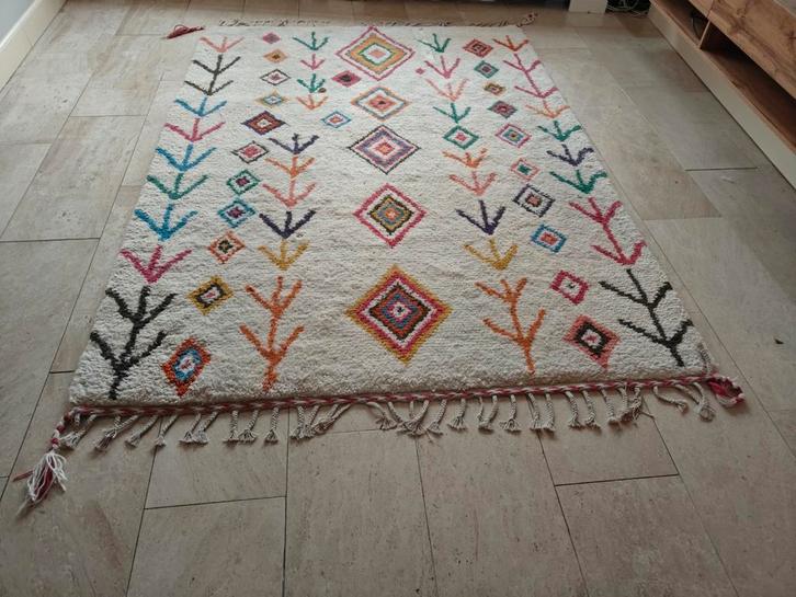 Prachtig Marrokaans kleed van wol, Huis en Inrichting, Stoffering | Tapijten en Kleden, Zo goed als nieuw, 200 cm of meer, 200 cm of meer