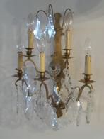 Grote franse oude kristallen wandlamp hoogte 60 cm breedte 4, Antiek en Kunst, Antiek | Lampen, Ophalen