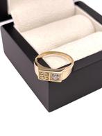 Massieve Heren Ring Wereldbol 0.20 ct Diamant - G / VS1, Tieman Juweliers, Heer, Ophalen of Verzenden, Zo goed als nieuw