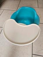 Blauwe Bumbo  met blad., Kinderen en Baby's, Kinderstoelen, Overige typen, Gebruikt, Ophalen of Verzenden, Afneembaar eetblad