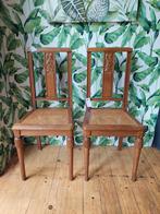 Lucky Vintage set van 2 antieke houten stoelen webbing, Antiek en Kunst, Antiek | Meubels | Stoelen en Banken, Ophalen
