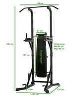 Tunturi PT60 Power Tower - Krachtstation, Sport en Fitness, Krachtstation, Armen, Ophalen of Verzenden, Zo goed als nieuw