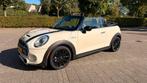 Mini Cooper S turbo Cabrio 2018 Wit met bruin leder, Auto's, 1998 cc, Cabriolet, 4 stoelen, Wit
