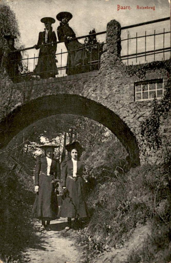 Baarn - Ruïnebrug, Verzamelen, Ansichtkaarten | Nederland, Gelopen, Utrecht, Voor 1920, Ophalen of Verzenden