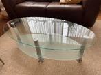 Glazen salontafel, Huis en Inrichting, Tafels | Salontafels, Ophalen, 100 tot 150 cm, 50 tot 100 cm, Minder dan 50 cm