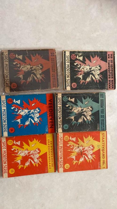 3 * Spot Morton, Nrs 10, 12 en 13, George Mazure, 1953, Boeken, Stripboeken, Gelezen, Meerdere stripboeken, Ophalen of Verzenden