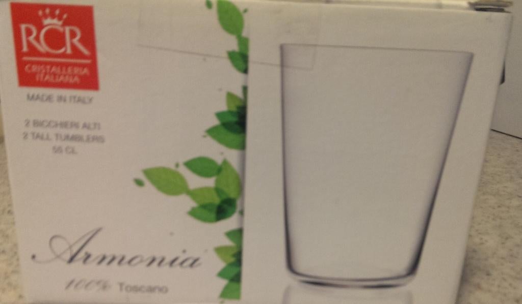 RCR Armonia glazen 55 cl, Ophalen of Verzenden, Zo goed als nieuw, Waterglas