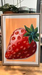 Acryl verf aardbei compositie, Ophalen of Verzenden