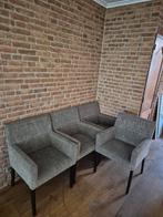 Stoffen stoelen met donkere poten., Tuin en Terras, Tuinsets en Loungesets, Ophalen of Verzenden, Gebruikt